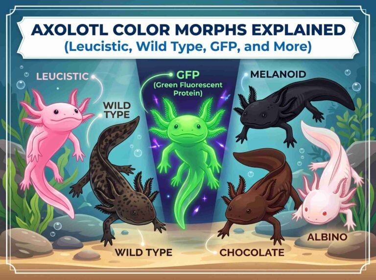 Axolotl Color Morphs Explained (Leucistic, Wild Type, GFP, and More)