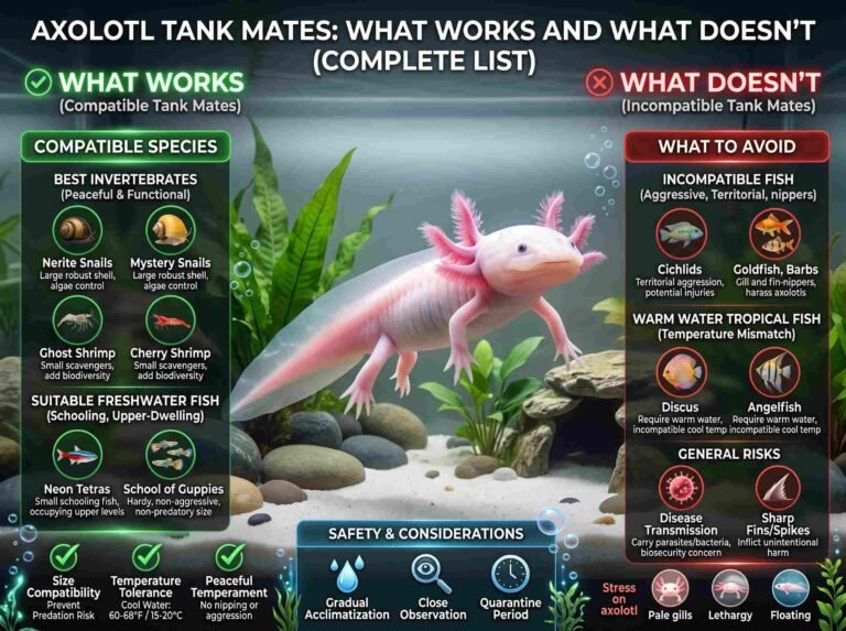 Axolotl Tank Mates: What Works and What Doesn’t (Complete List)