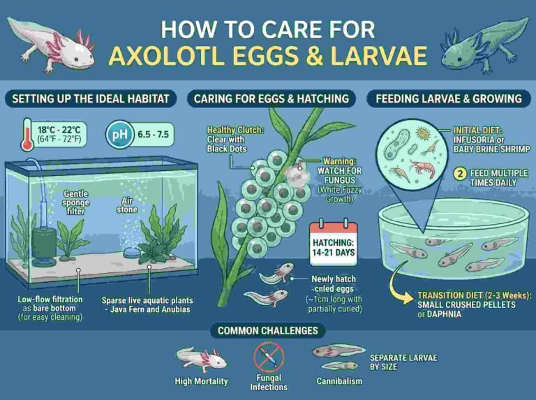 How to Care for Axolotl Eggs and Larvae