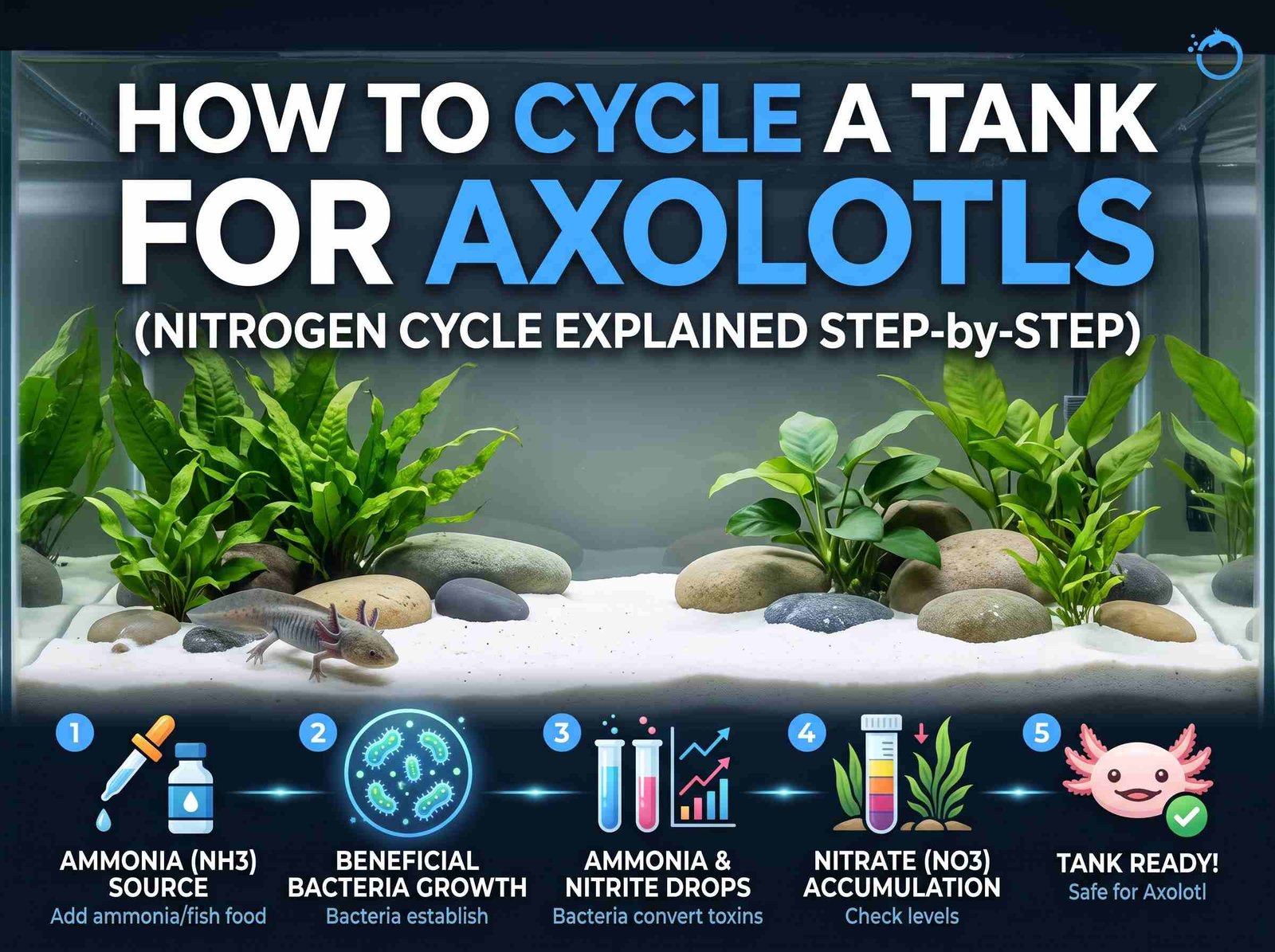 How to Cycle a Tank for Axolotls (Nitrogen Cycle Explained Step-by-Step)