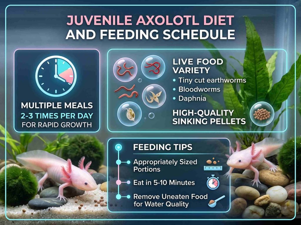 Juvenile Axolotl Diet and Feeding Schedule