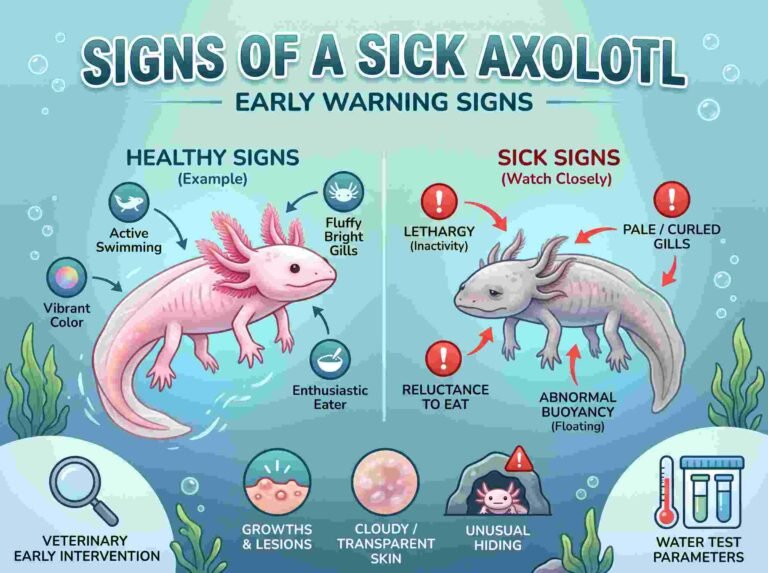 Signs of a Sick Axolotl: Early Warning Signs