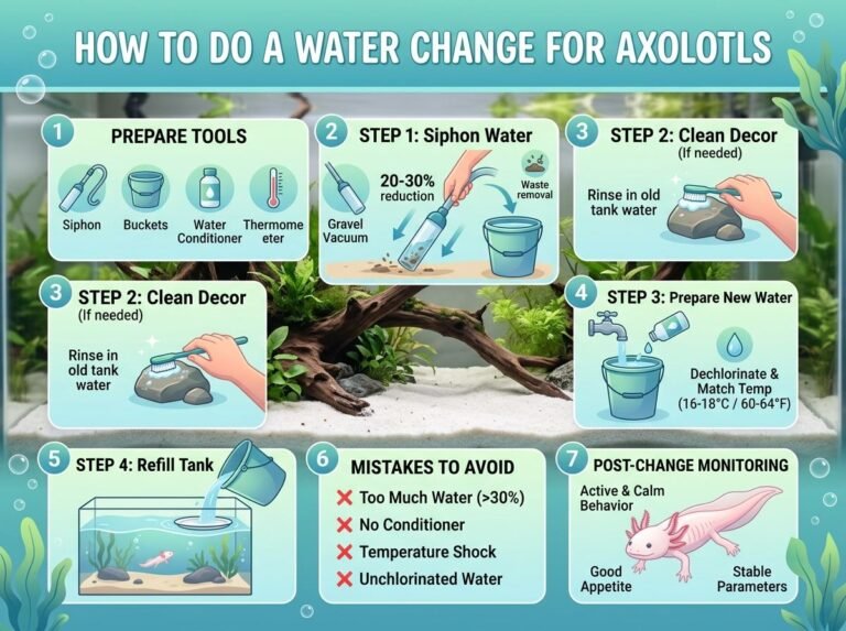 How to Do a Water Change for Axolotls